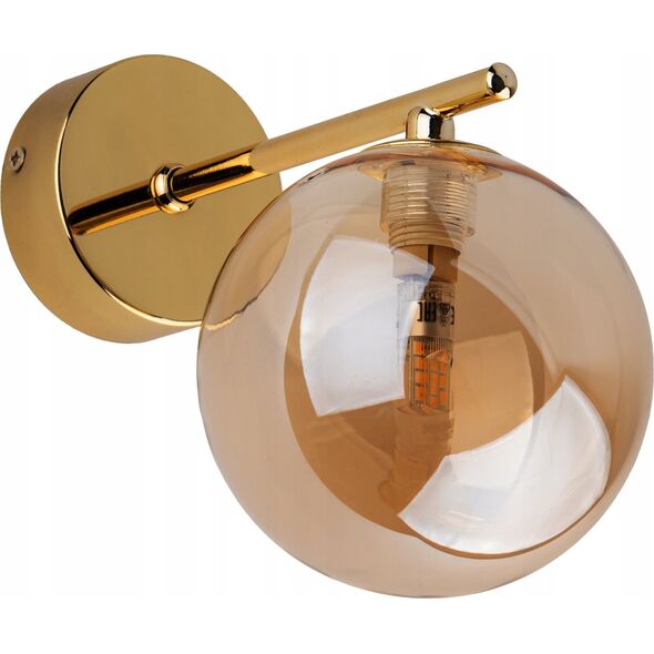 Kinkiet TK Lighting Tk Lighting Estera 4778 kinkiet lampa ścienna modern szklany klosz 1x6W G9 bursztynowy/złoty 13965008 5901780547783