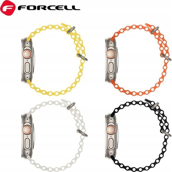 ForCell FORCELL F-DESIGN FA12 pasek do APPLE Watch 42 / 44 / 45 / 49 mm pomarańczowy 13965609 5903396223440
