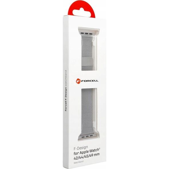 ForCell FORCELL F-DESIGN FA03 pasek do APPLE Watch 42 / 44 / 45 / 49 mm srebrny 13965611 5903396222559