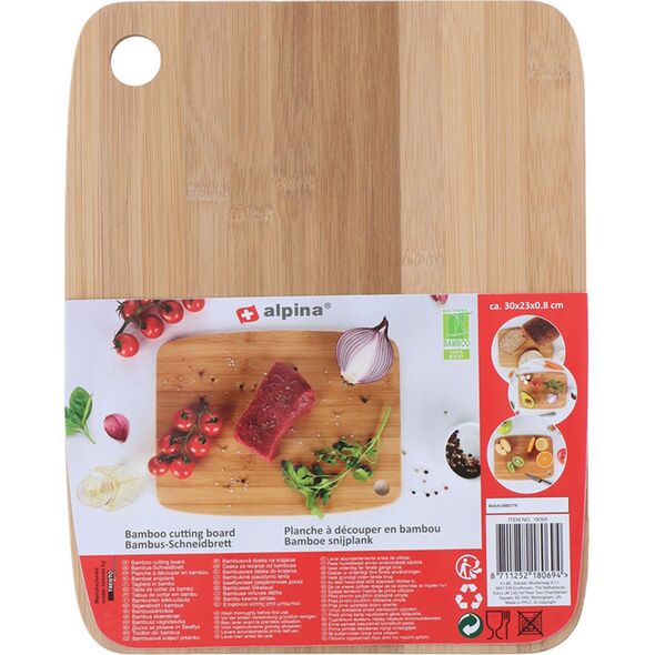 Deska do krojenia Alpina Alpina - Deska do krojenia z drewna bambusowego 30x23 cm 13965977 8711252180694