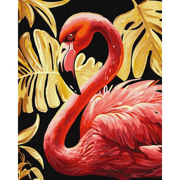 Norimpex Malowanie po numerach - Elegancki flaming 40x50cm 13968379 4823104350514