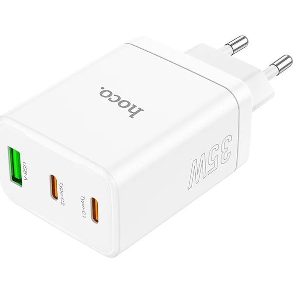 Ładowarka Hoco HOCO ładowarka sieciowa 2 x Typ C + USB A PD QC3.0 3A 35W N33 biała 13968498 6942007621076