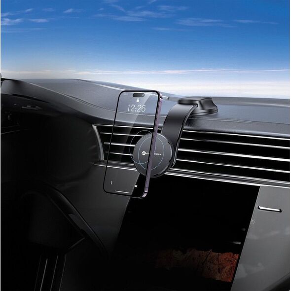 ForCell FORCELL F-Grip MagFlex uchwyt samochodowy do szyby/deski kompatybilny z MagSafe czarny 13970394 5903396236853