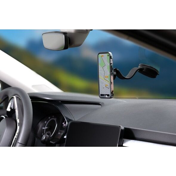 ForCell FORCELL F-Grip MagFlex uchwyt samochodowy do szyby/deski kompatybilny z MagSafe czarny 13970394 5903396236853