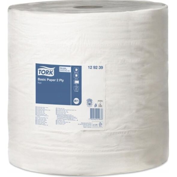 Tork Tork - Czyściwo papierowe w roli do podstawowych zadań, białe, makulatura - 680 m 13970763 7322540019636