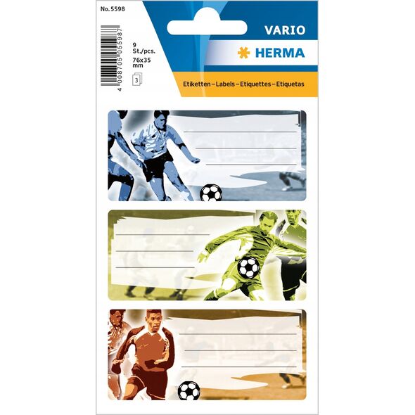 Herma HERMA  Schuletiketten Vario Fußball 13977476 4008705055987