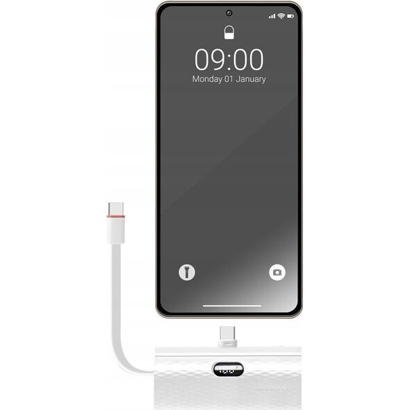 Powerbank ForCell FORCELL F-ENERGY Power Plug F5K3 powerbank 5 000mAh z wbudowanym złączem Typ C PD 20W biały 13979004 5903396241109