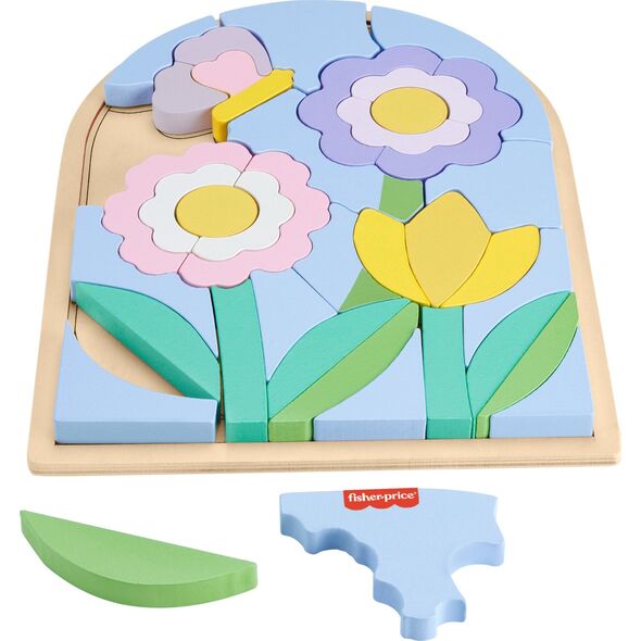 Mattel FP WOOD PUZZLE UKLADANKA KWIATY HXT97 FOL6 13979502 194735238507