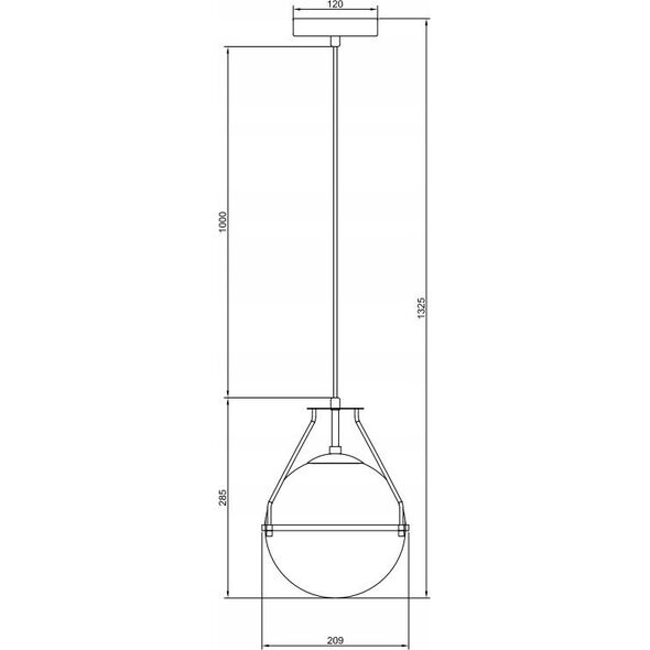 Lampa wisząca GTV GTV Drop OS-DRO2-10-DEC lampa wisząca zwis 1x25W E27 czarna/dymiona 13979682 5902801466984