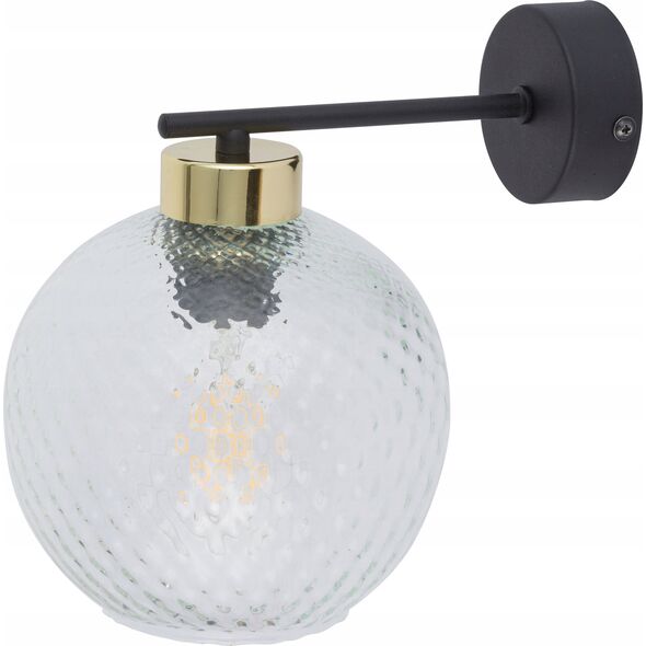 Kinkiet TK Lighting TK Lighting Devon 4629 kinkiet lampa ścienna 1x15W E27 czarny/transparentny 13979833 5901780546298