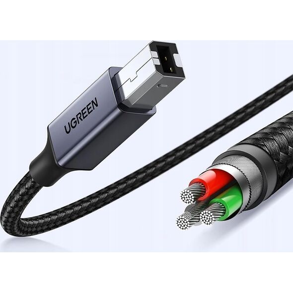 Kabel USB Ugreen Kabel USB-C do USB-B 2.0 (do drukarki) Ugreen US370, 2m (czarny) 13984703 6941876241064