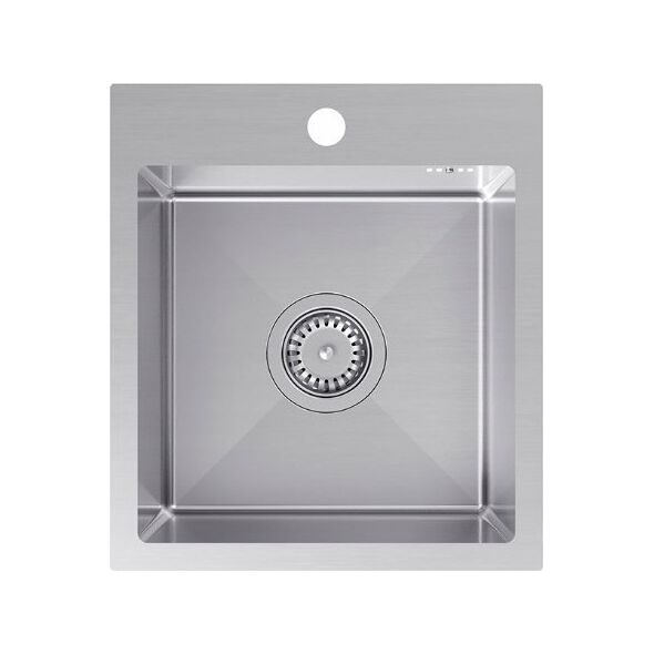 Zlewozmywak Steiner QUADRON LUKE 90 zlewozmywak stalowy (40x45x20) z syfonem 1-komorowy b/o + bateria z elastyczną wylewką stalowa 13987410 5905505503047