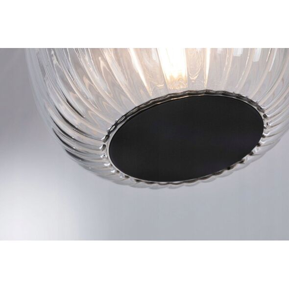 Lampa sufitowa Paulmann Oprawa sufitowa łazienkowa RUYA E14 max.20W IP44 230V czarny matowy / szkło 13990746 4000870711453