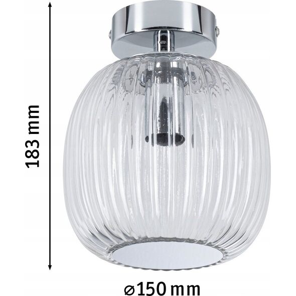 Lampa sufitowa Paulmann Oprawa sufitowa łazienkowa RUYA E14 max.20W IP44 230V chrom / szkło 13990752 4000870711415