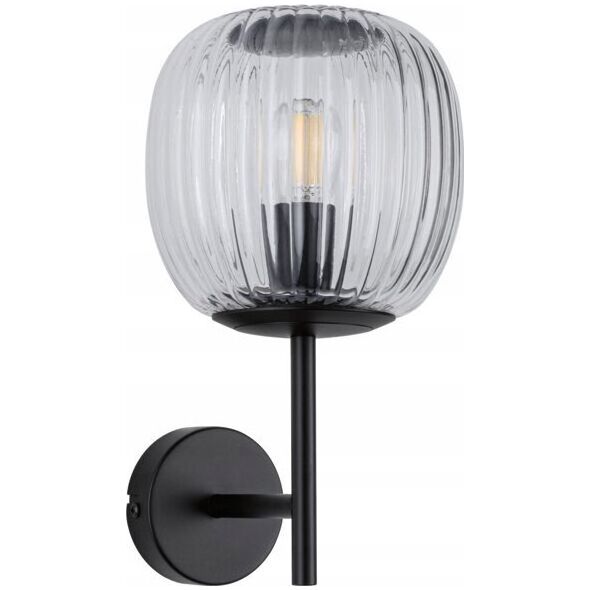 Kinkiet Paulmann Kinkiet ścienny łazienkowy RUYA E14 max.20W IP44 230V czarny matowy / szkło 13990756 4000870711446