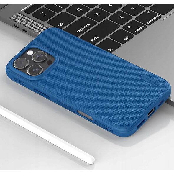 Nillkin Etui Nillkin Super Frosted Shield Pro na iPhone 16 Pro - niebieskie 13990808 6902048286467