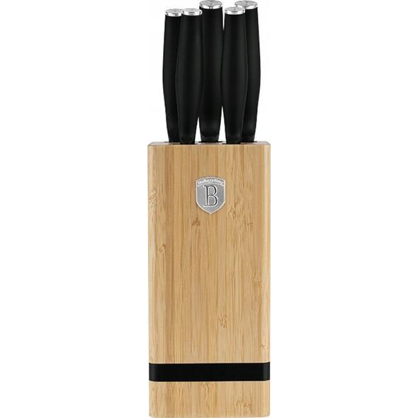Berlinger Haus ZESTAW NOŻY BERLINGER HAUS BH-2971 MATTE BLACK W BLOKU BAMBUSOWYM 13996053 5999108478536