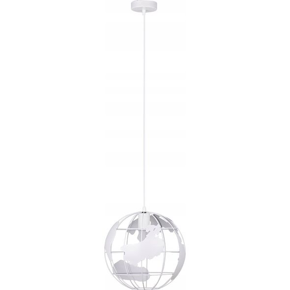Lampa wisząca KRIS Krislamp Globe KR275-1L lampa wisząca zwis 1x40W E27 biała 13997616 5907582567790