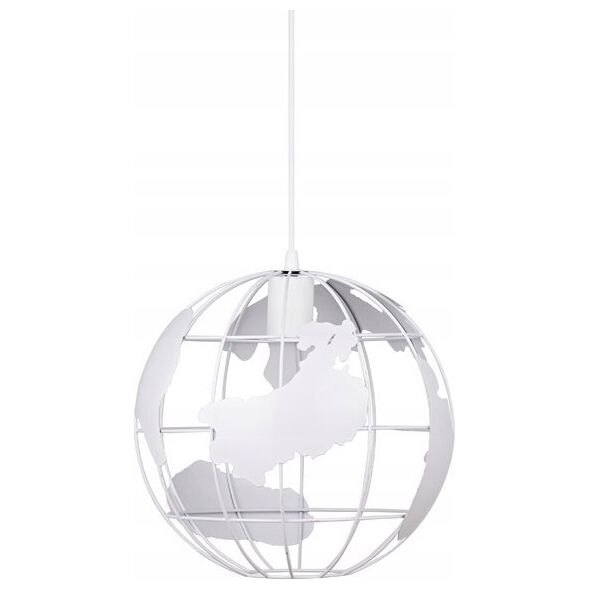 Lampa wisząca KRIS Krislamp Globe KR275-1L lampa wisząca zwis 1x40W E27 biała 13997616 5907582567790