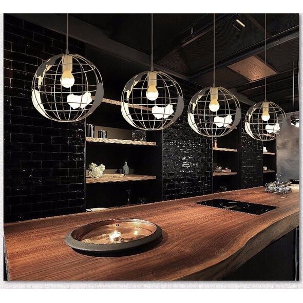 Lampa wisząca KRIS Krislamp Globe KR275-1L lampa wisząca zwis 1x40W E27 biała 13997616 5907582567790