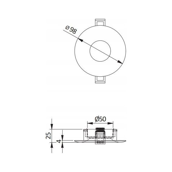 GTV GTV Alessio OP-ALSOK-52 oczko lampa wpuszczana downlight 1x50W IP54 satyna 13997670 5902801242687