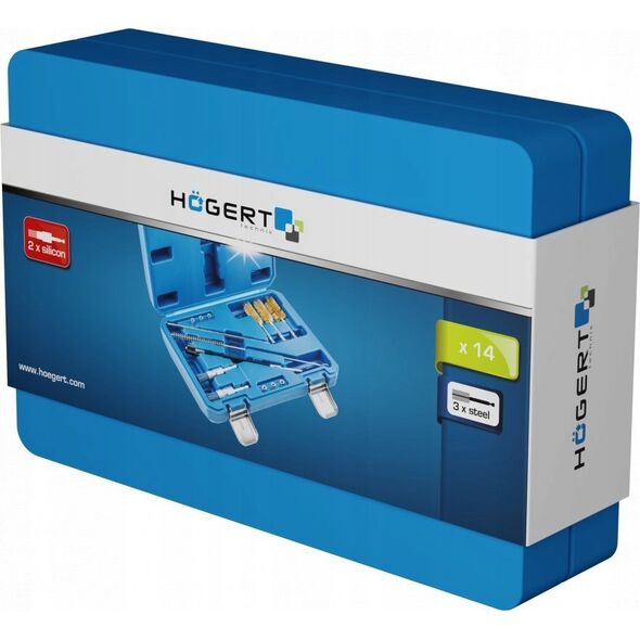 Högert Technik HOGERT ZESTAW DO CZYSZCZENIA GNIAZD WTRYSKIWACZY 14el. 13997699 5902801381386