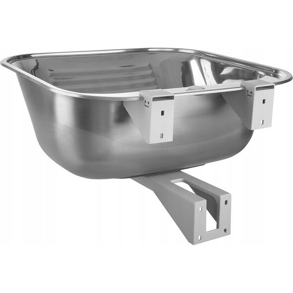 Zlewozmywak SKN_090D / KUCHINOX / CHIOS / ZLEW/KOMORA GOSPODARCZA STAL 55X50CM Z OTWOREM NA BAT + SYFON + MOCOWANIA ( CZZS032K ) / 13999320 5907791192844