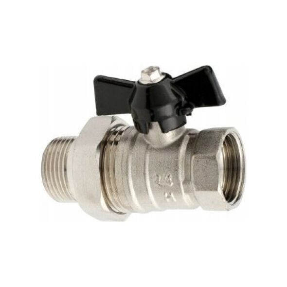 ZAWÓR KULOWY WODNY MOTYL PÓŁŚRUBUNEK 3/4" H. // ZKW-20-WS-M-H 13999483 5900308731338