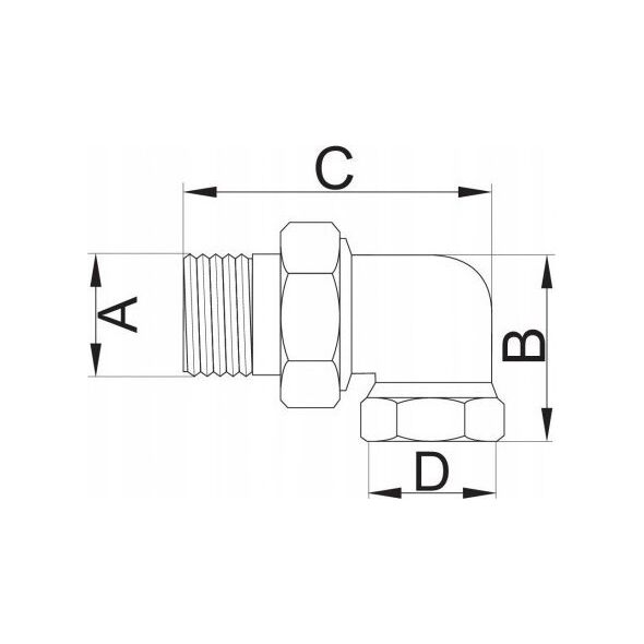 ŚRUBUNEK MOSIĘŻNY KĄTOWY 1 1/4" Z ORINGIEM ( SR.K32 ) H.// ŁM.ŚK.32.H 14006514 5900308730614