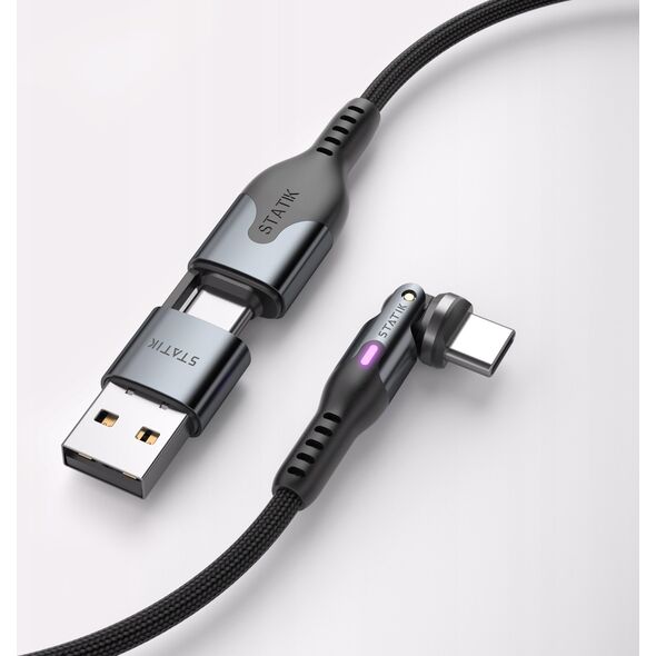 Kabel USB STATIK Statik PowerPivot Pro - kabel USB-C - USB-C 1m, w nylonowym oplocie (black) 14008660 810024055548