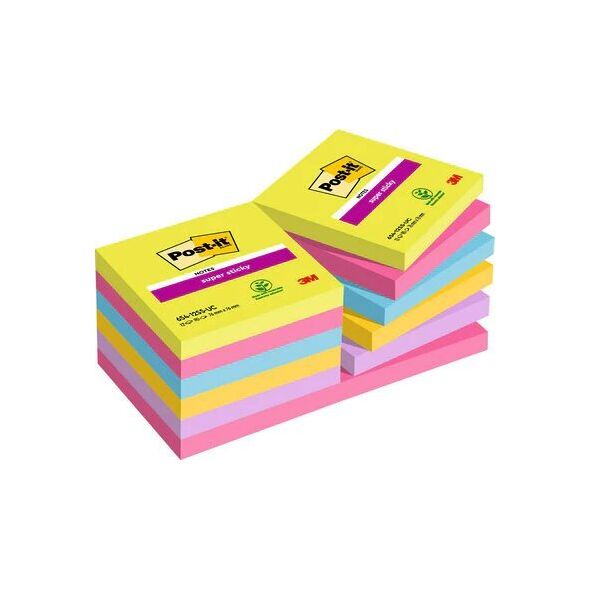 Post-it Karteczki Post-it Super Sticky 76x76mm (654-12SS-UC) (12x90) 14009532 4064035065683