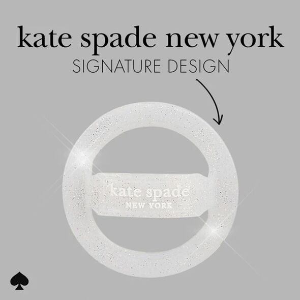 Case-Mate Kate Spade New York Magnetic Loop Grip - Uchwyt MagSafe na palec (The Sparkle Silver) 14038156 840171736243