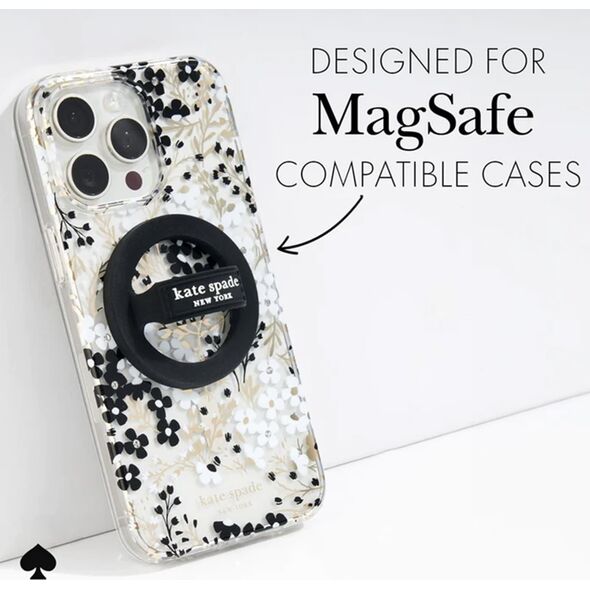 Case-Mate Kate Spade New York Magnetic Loop Grip - Uchwyt MagSafe na palec (Black) 14038158 840171736236