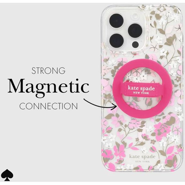 Case-Mate Kate Spade New York Magnetic Loop Grip - Uchwyt MagSafe na palec (Pom Pom Pink) 14038159 840171736250