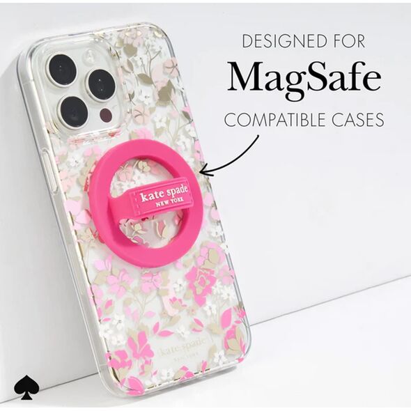 Case-Mate Kate Spade New York Magnetic Loop Grip - Uchwyt MagSafe na palec (Pom Pom Pink) 14038159 840171736250