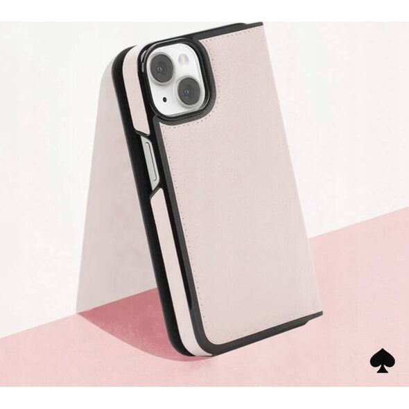 Incipio Kate Spade New York Wrap Folio Case - Skórzane etui z klapką iPhone 15 (Pale Vellum) 14039359 840171732832