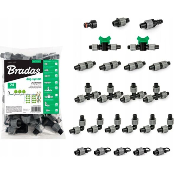 Graphite ZESTAW AKCESORIÓW DO TAŚMY KROPLUJĄCEJ 16mm  /24szt. 14040845 5907544448099