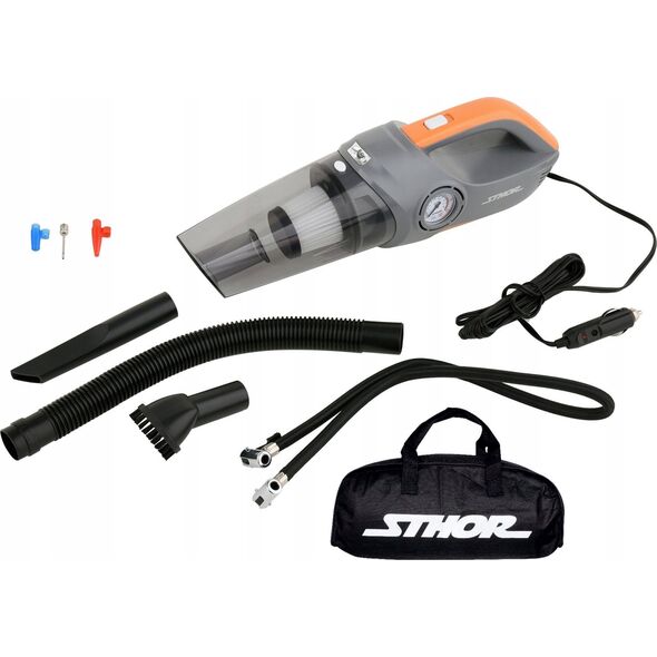 Odkurzacz ręczny Sthor STHOR ODKURZACZ SAMOCHODOWY 12V  80W Z KOMPRESOREM 14040870 5906083048814