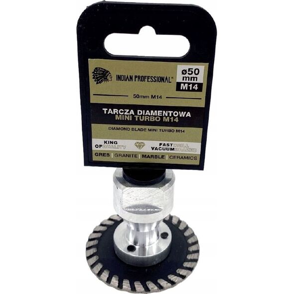 IN CORPORE TARCZA DO PODCINANIA DIAMENTOWA 50mm M14 MINI TURBO /INDIAN PROFESSIONAL 14042604 5904844524881