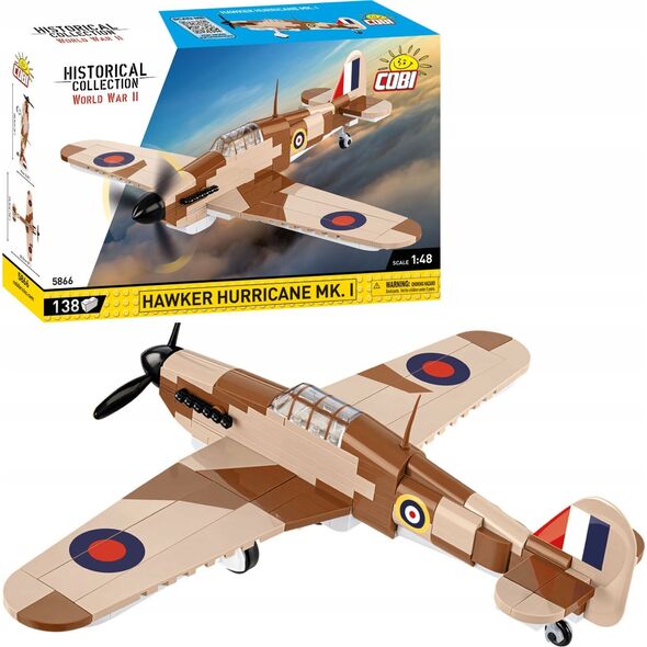 Cobi COBI 5866 Historical Collection WWII Samolot Hawker Hurricane Mk.1 138 klocków 14044143 5902251058661