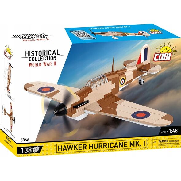 Cobi COBI 5866 Historical Collection WWII Samolot Hawker Hurricane Mk.1 138 klocków 14044143 5902251058661