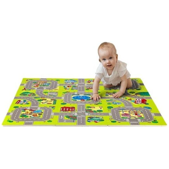 Springos MD02 MATA DZIECIĘCA PUZZLE CARS 9 ELEMENTÓW 90x90CM NILS FUN 14046329 5907695502961