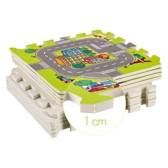 Springos MD02 MATA DZIECIĘCA PUZZLE CARS 9 ELEMENTÓW 90x90CM NILS FUN 14046329 5907695502961