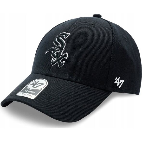 47brand 47 Brand MLB Chicago White Sox Cap B-MVPSP06WBP-BK Czarne One size 14047321 191119726773