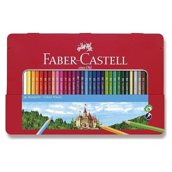 Faber-Castell FABER-CASTELL Buntstift hexagonal 36er-Metalletui 14049482 8991761324011