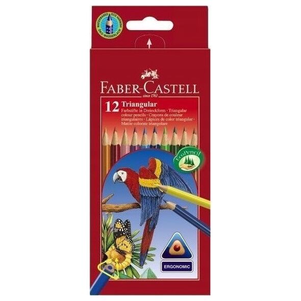 Faber-Castell FABER-CASTELL Buntstift dreikant 12er Kartonetui 14049658 4005401165125