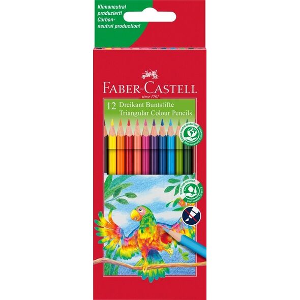 Faber-Castell FABER-CASTELL Buntstift dreikant 12er Kartonetui 14049658 4005401165125