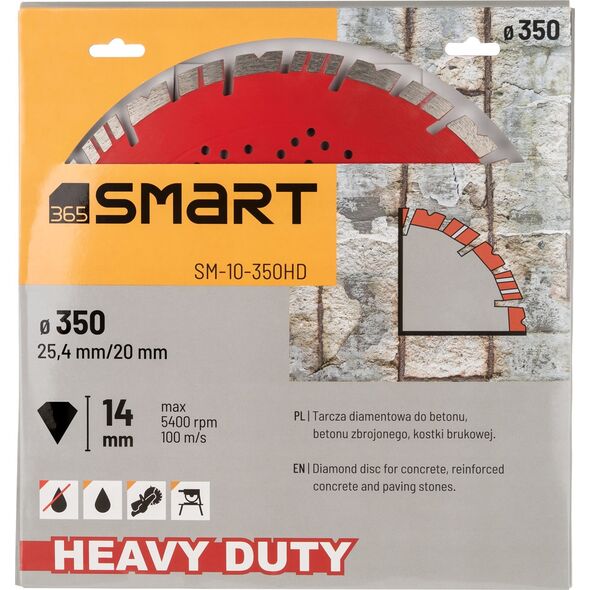 SMART365 tarcza diamentowa heavy duty 350x25,4mm