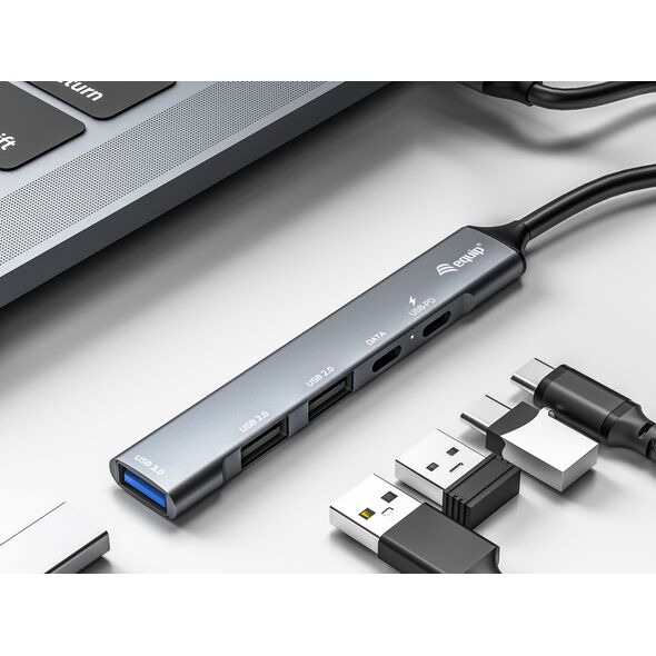 HUB USB Equip Equip Dock USB-C->1xUSB-C,1xUSB3.0,2xUSB2.0,100WPD  0.15m si 14049840 4015867228302