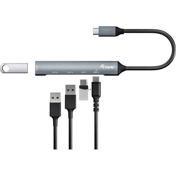 HUB USB Equip Equip Dock USB-C->1xUSB-C,1xUSB3.0,2xUSB2.0,100WPD  0.15m si 14049840 4015867228302